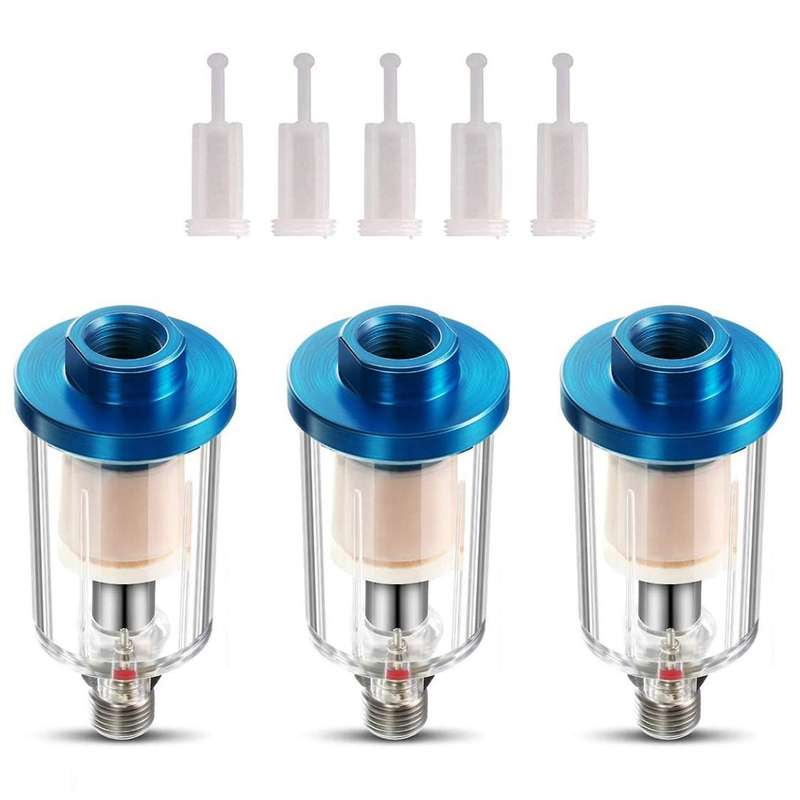 3pack Water Oil Separator for Air Line with 5pcs Spray Filters