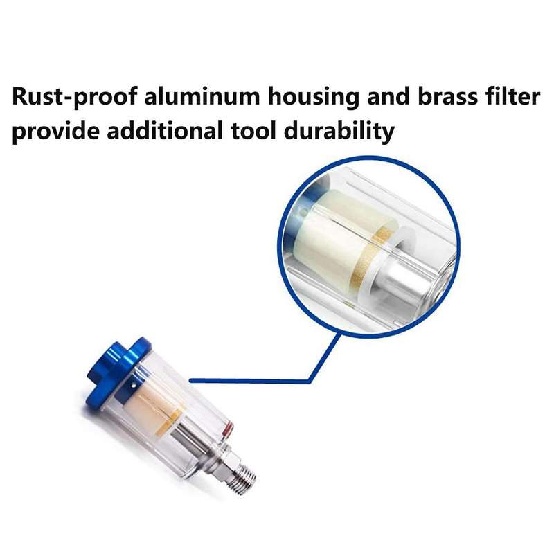 3pack Water Oil Separator for Air Line with 5pcs Spray Filters