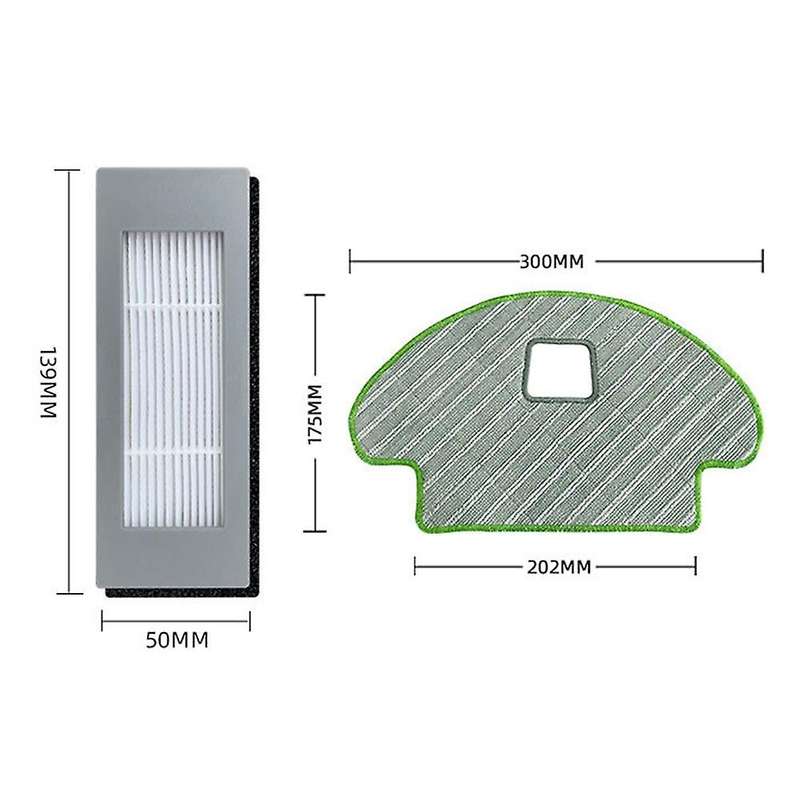 Hepa Filter Mop Cloths Rag Replacement for Irobot Roomba Combo