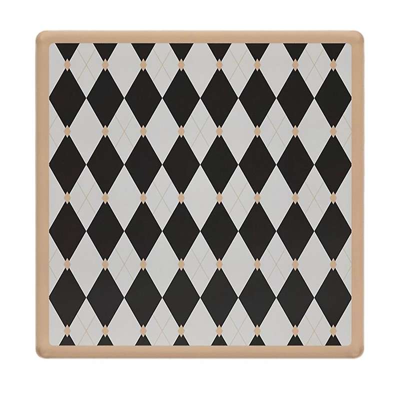 4 Pcs Coffee Shop Chessboard Lattice Acrylic Coaster Decoration(a)