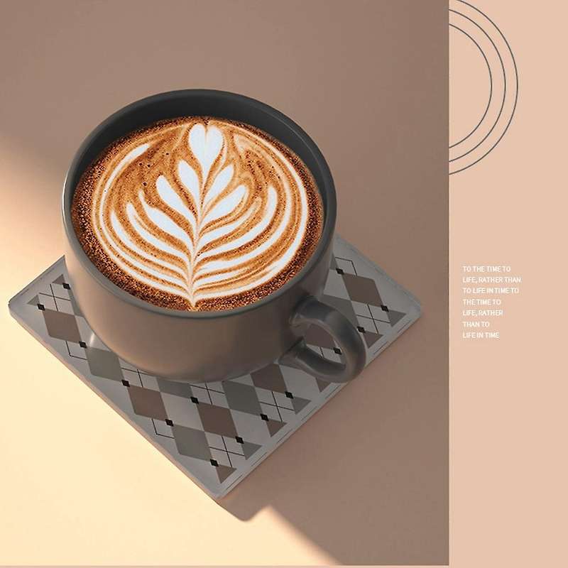4 Pcs Coffee Shop Chessboard Lattice Acrylic Coaster Decoration(a)