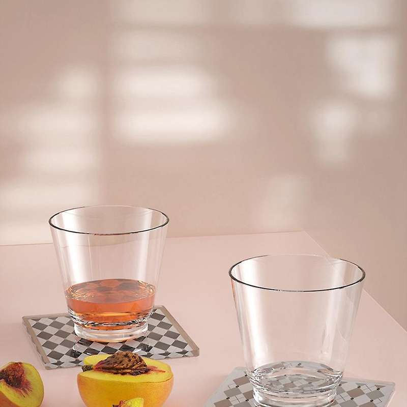 4 Pcs Coffee Shop Chessboard Lattice Acrylic Coaster Decoration(a)
