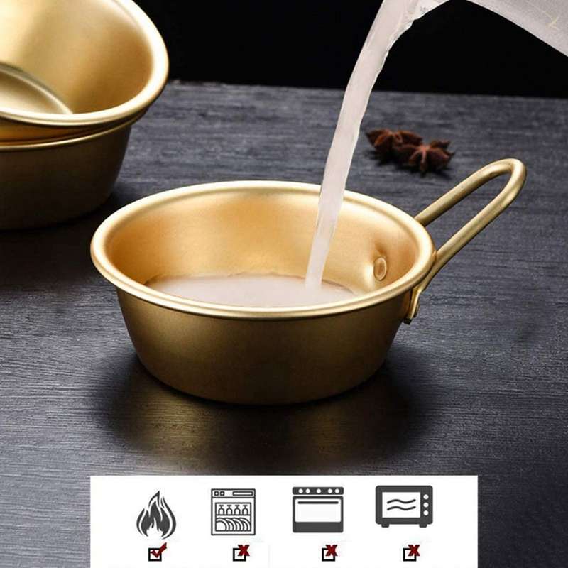 4pcs Makgeolli Bowls Aluminum Korean Bowls for Korean Raw Rice Wine