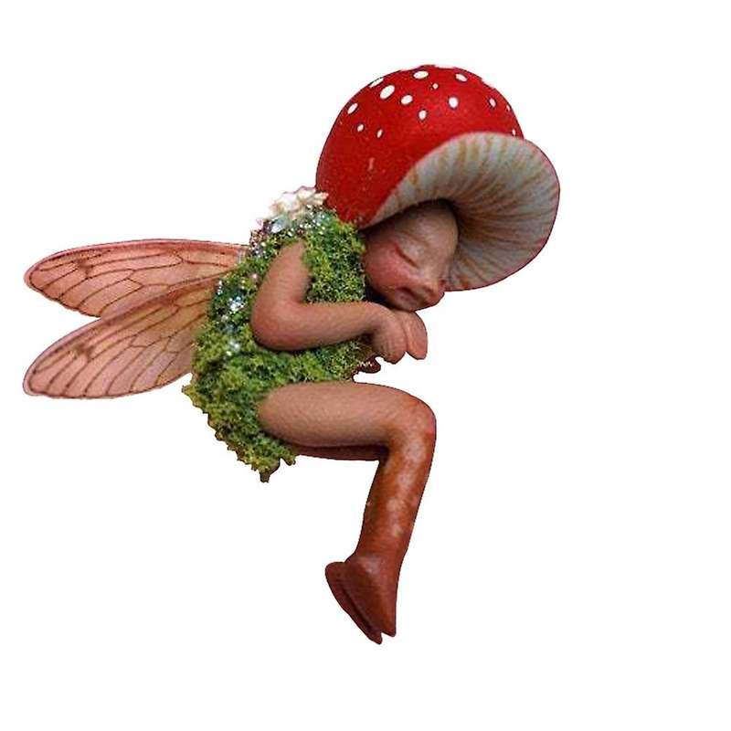 Sleeping Fairy Resin Handicrafts Forest Mushroom Elf Ornaments Garden