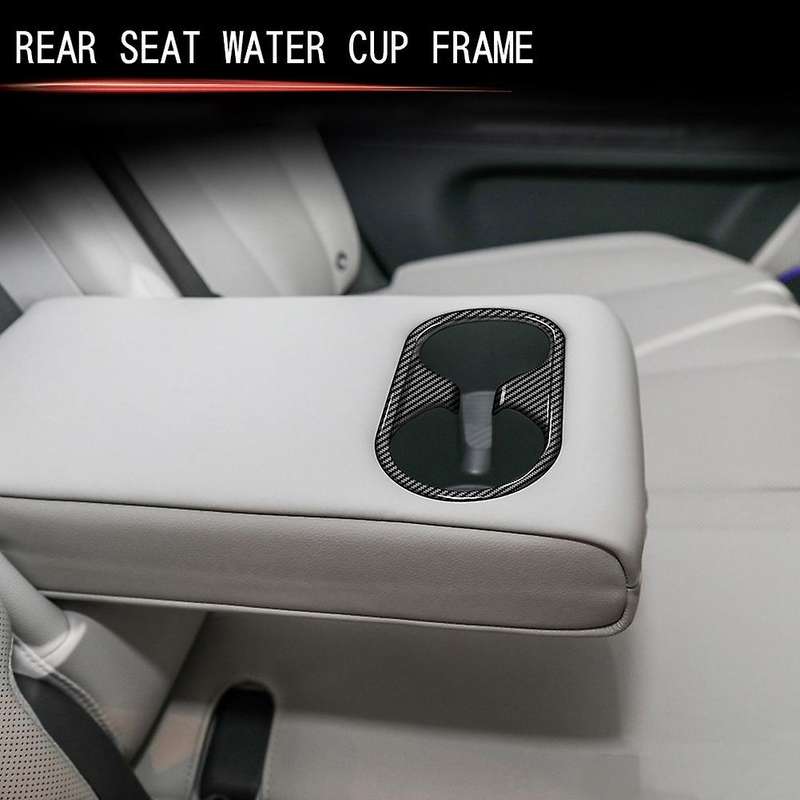 Car Carbon Fiber Rear Seat Water Cup Holder for Hyundai Aini Krypton