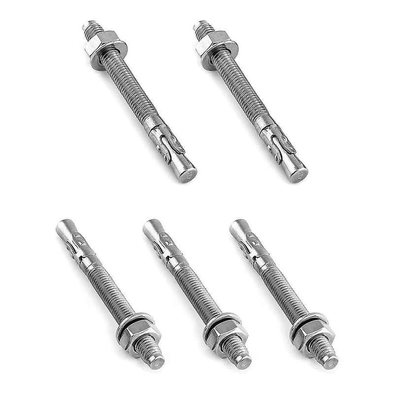 Wedge Anchor, Stainless Steel, 3/8 Inch X 3-3/4 Inch, 5 Pcs