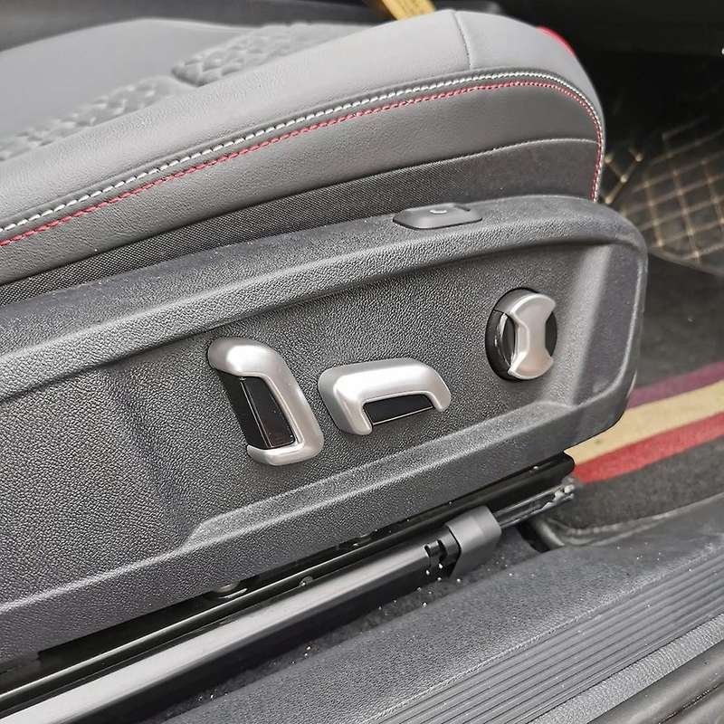 6pcs Car Seat Adjustment Switch Cover Trim For-id.4x Id4x 2022 Silver