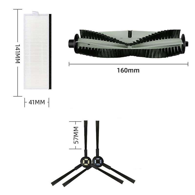 Main Brush Side Brush Hepa Filter Primary Filter for Ilife A7/a9s