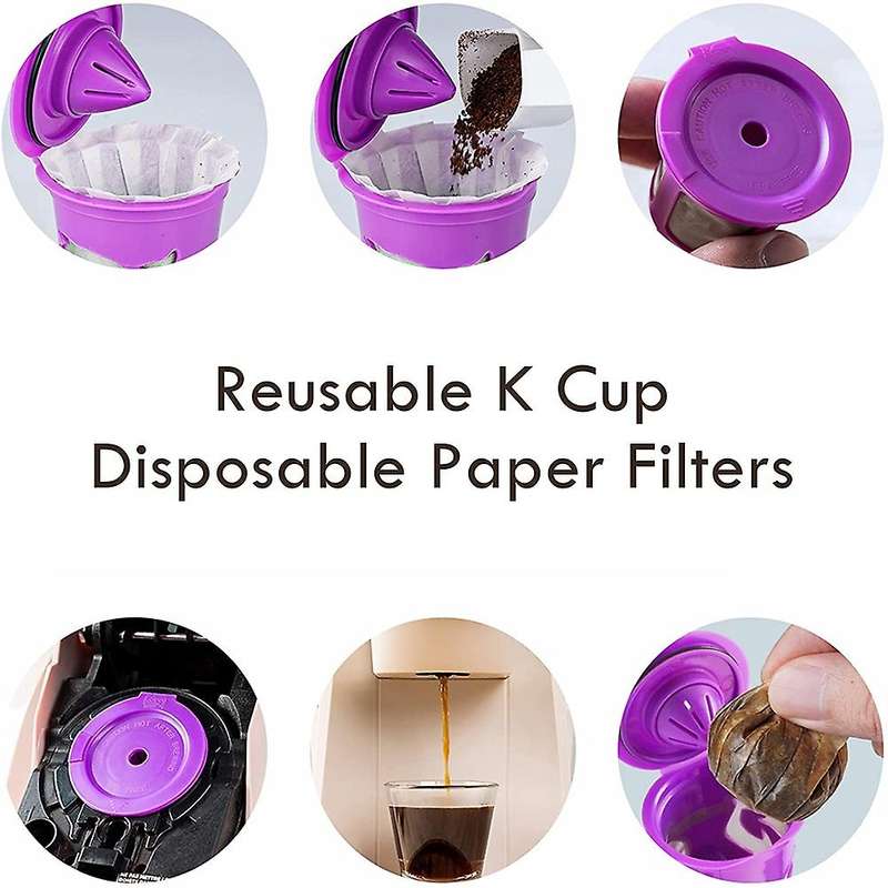 200pcs Coffee Paper Filters, Fits Most Single Serve Reusable K/cups