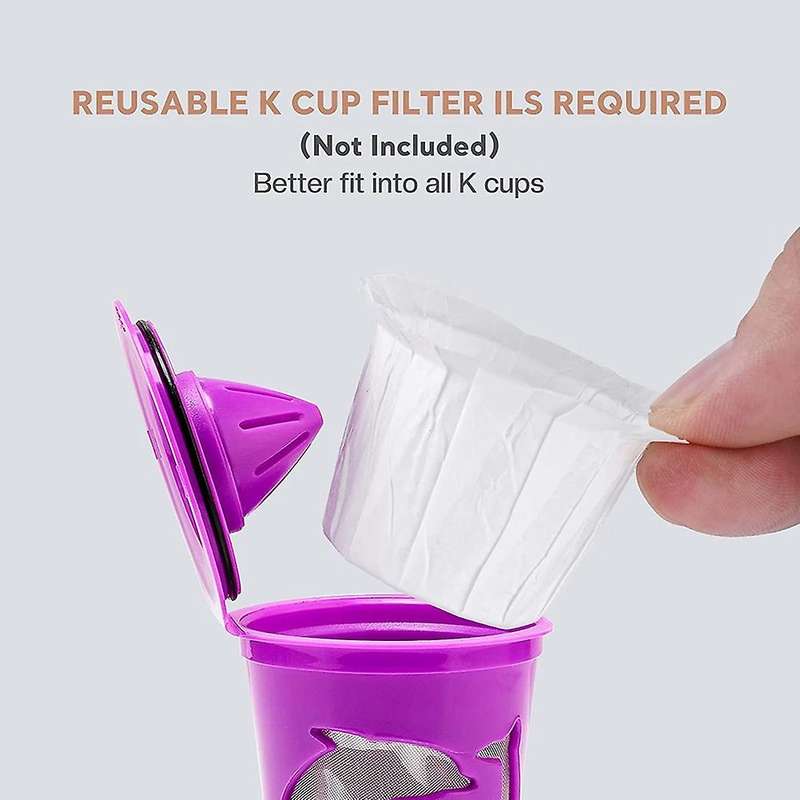 200pcs Coffee Paper Filters, Fits Most Single Serve Reusable K/cups