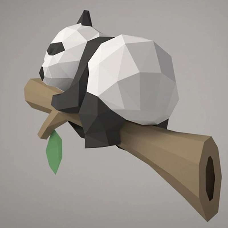 3d Animal Paper Model,panda On The Tree for Home Decor,kids Toys,b