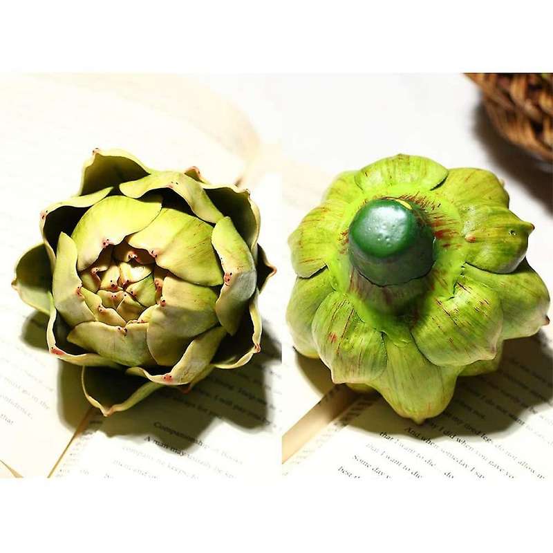 3pcs Green Plastic Fake Artichoke for Wedding Party Table Decoration