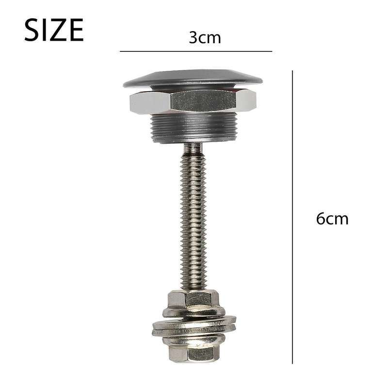 4 X Quick Release Push Hood Latch Button Car Pin Bonnet Lock Silver