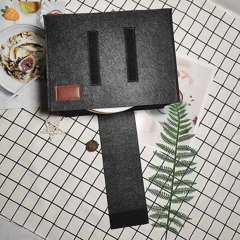 Foldable Plate and Bowl Holder Portable Felt Storage Bag for Home B