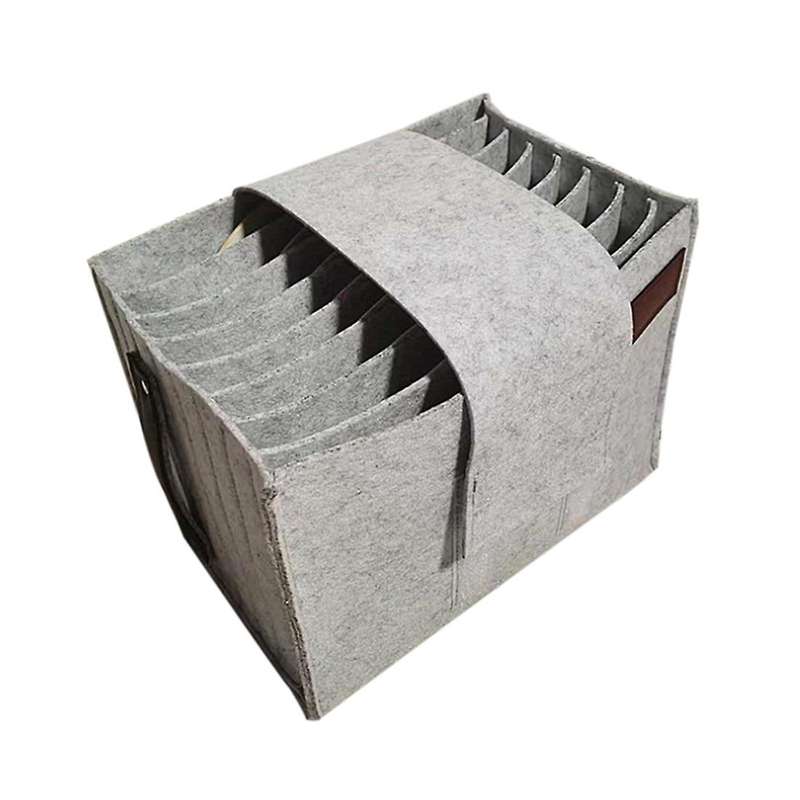 Foldable Plate and Bowl Holder Portable Felt Storage Bag for Home B