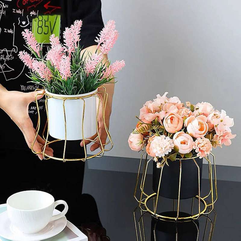 Metal Plant Stand Rack Outdoor Planter Display Holder Decor Black A