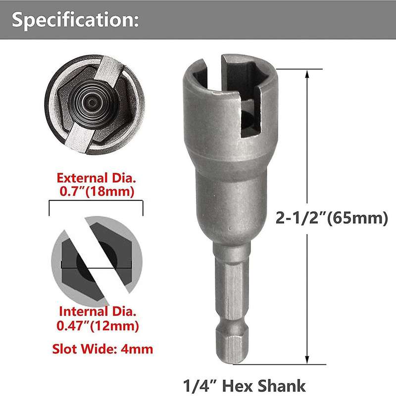 6 Pcs Power Wing Nut Driver Set, 1/4inch Hex Shank Drills Bits