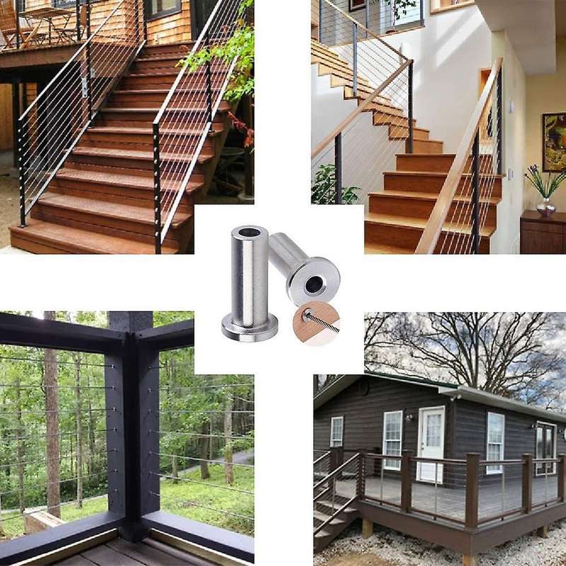 20 Pcs Protector Sleeves for 1/8inch 5/32inch 3/16inch Cable Railing