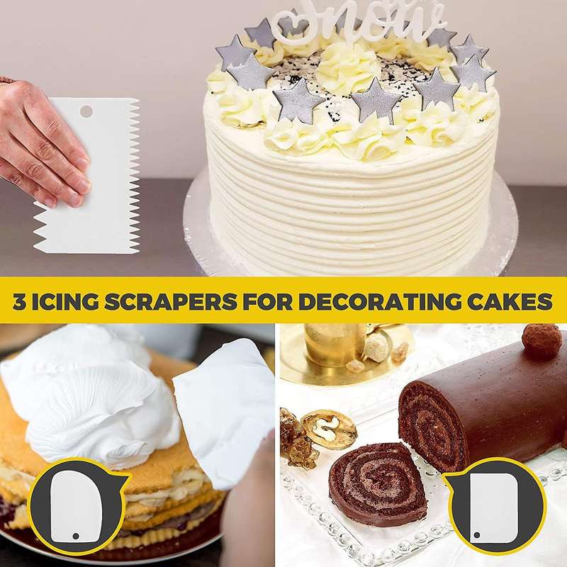 Icing Spatula 7 Packs, Angled Spatula,cake Spatula Include 3 Scrapers