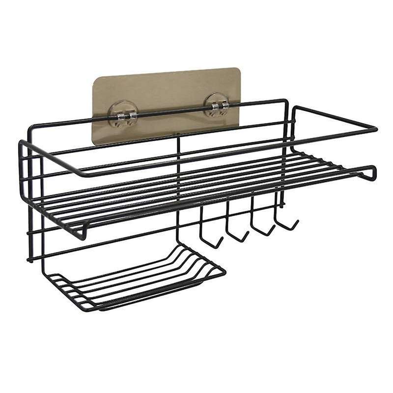 Home Kitchen Bathroom Wall Hanging Shelves Self-adhesive Storage
