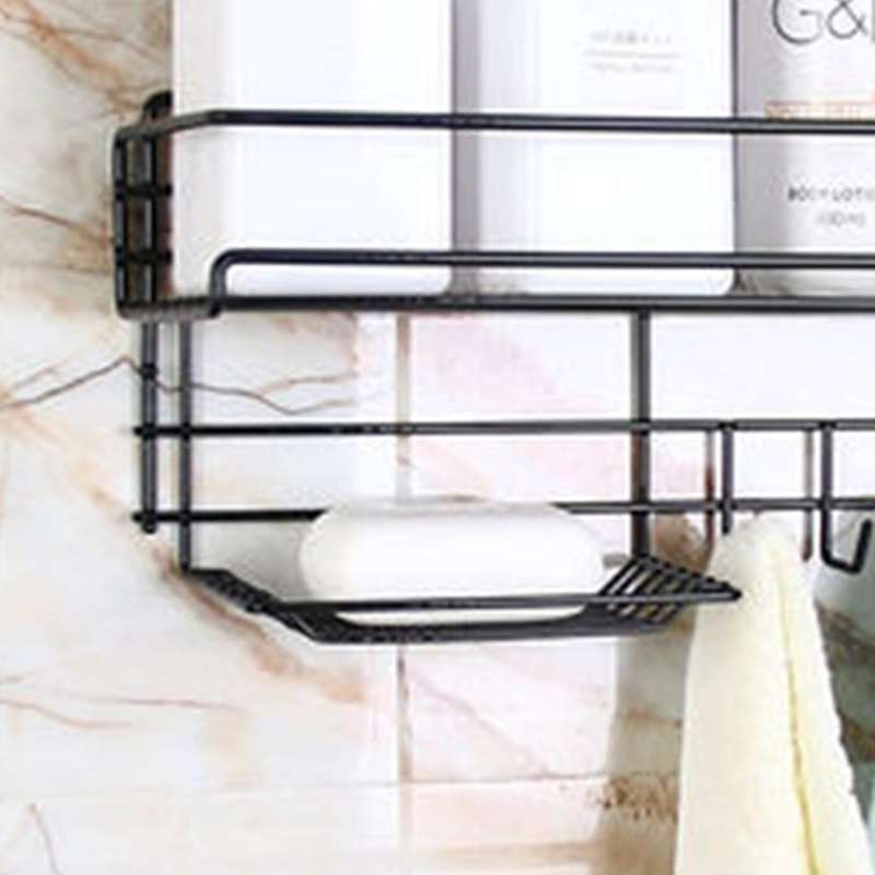 Home Kitchen Bathroom Wall Hanging Shelves Self-adhesive Storage