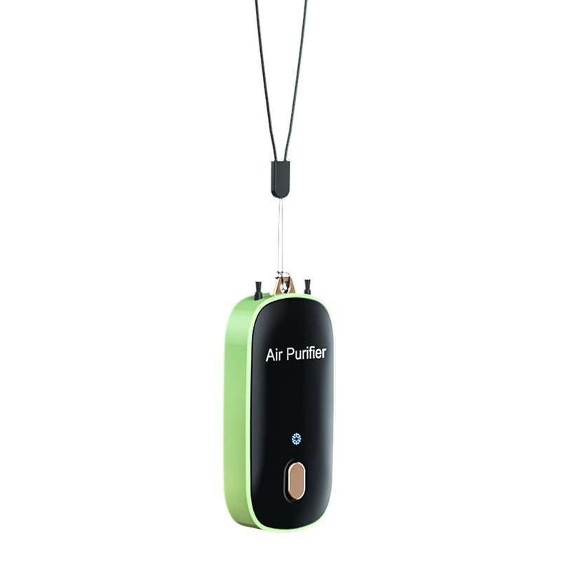 Purifier Mini 24h Working Collar Clip Hanging Neck Air Purifier Green