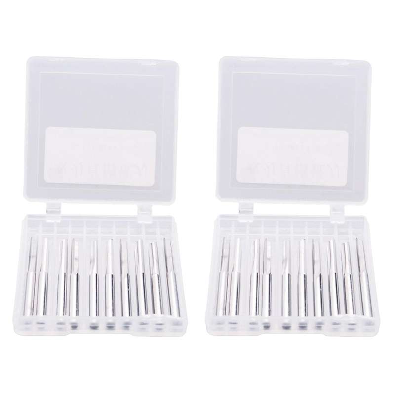 20pcs 2 Flute Bits 3.175mm Straight Tungsten Steel Milling Cutter