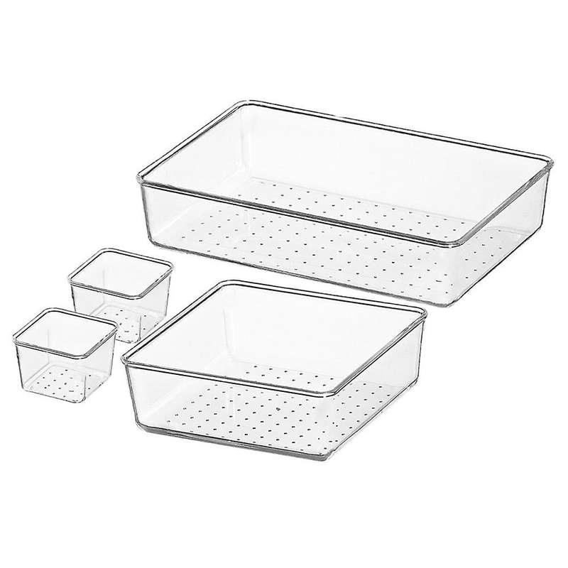 1 Set Drawer Organizer Storage Box for Utensil Cosmetic Groceries
