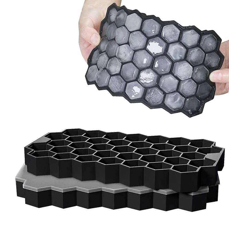 Silicone Ice Square Tray, Pack Of 2,37 Compartment Ice Square Mould,