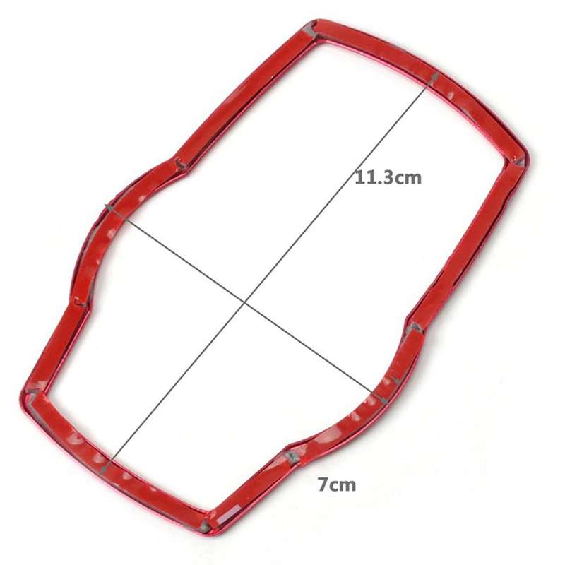 Red Car Interior Multimedia Button Cover Decor Molding Trim for Bmw