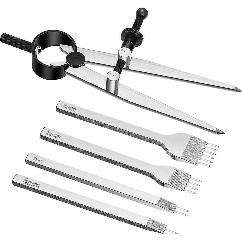 Leather Chisel Set, Chisel Hole Punches Tool for Leather Stitching