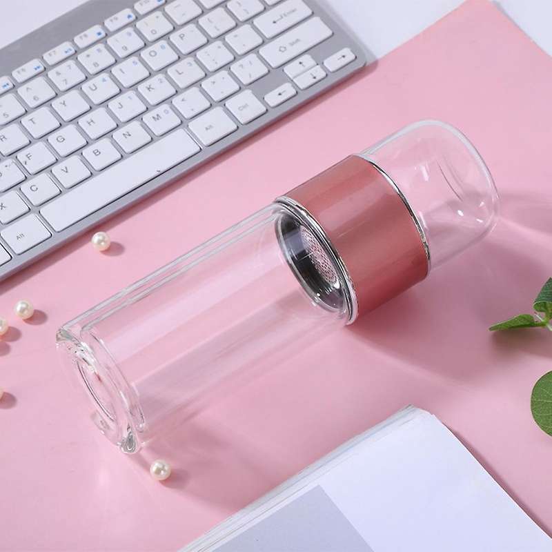 Simple and Fashionable Tea and Water Separation Tea Cup Rose Gold