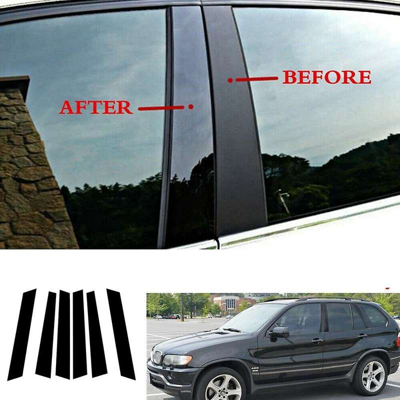 Car Window Center Pillar Sequins Bc Center Pillar Trim for Bmw X5 E53