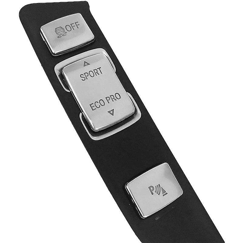 Car Left Side Central Button Warning Decorative Cover Trim Sticker