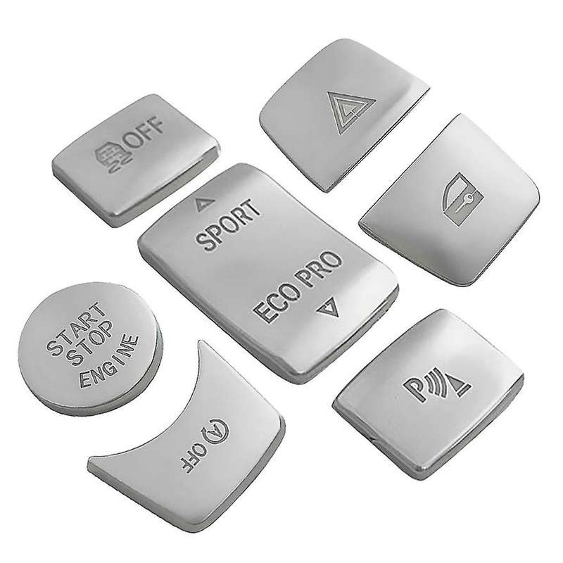 Car Left Side Central Button Warning Decorative Cover Trim Sticker