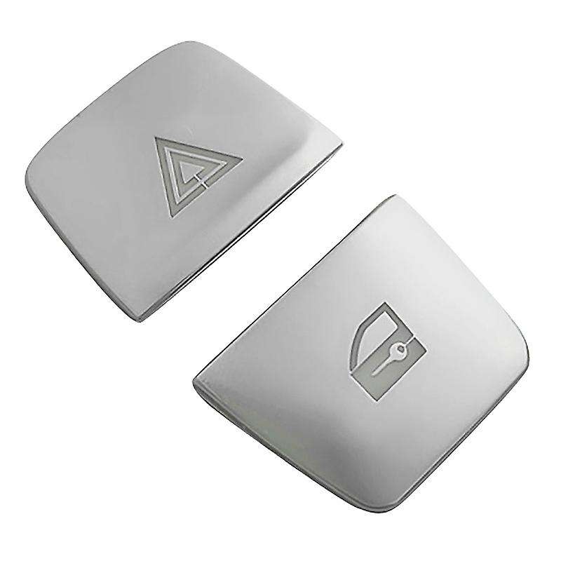 Car Left Side Central Button Warning Decorative Cover Trim Sticker