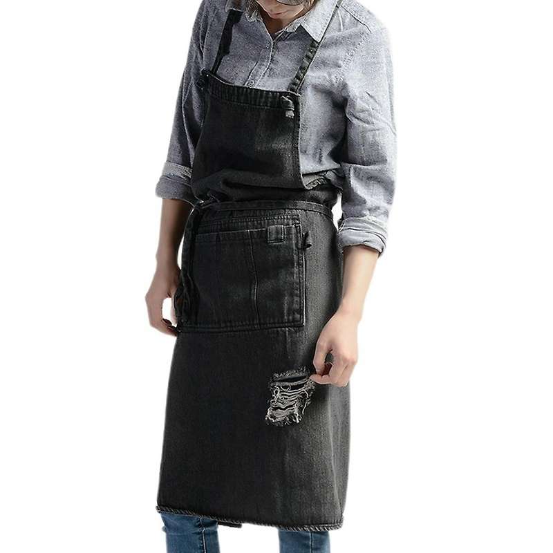 1 Denim Apron with Pockets for Baking, Painting,gardening,dark Gray