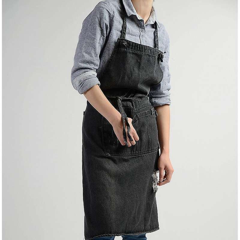 1 Denim Apron with Pockets for Baking, Painting,gardening,dark Gray