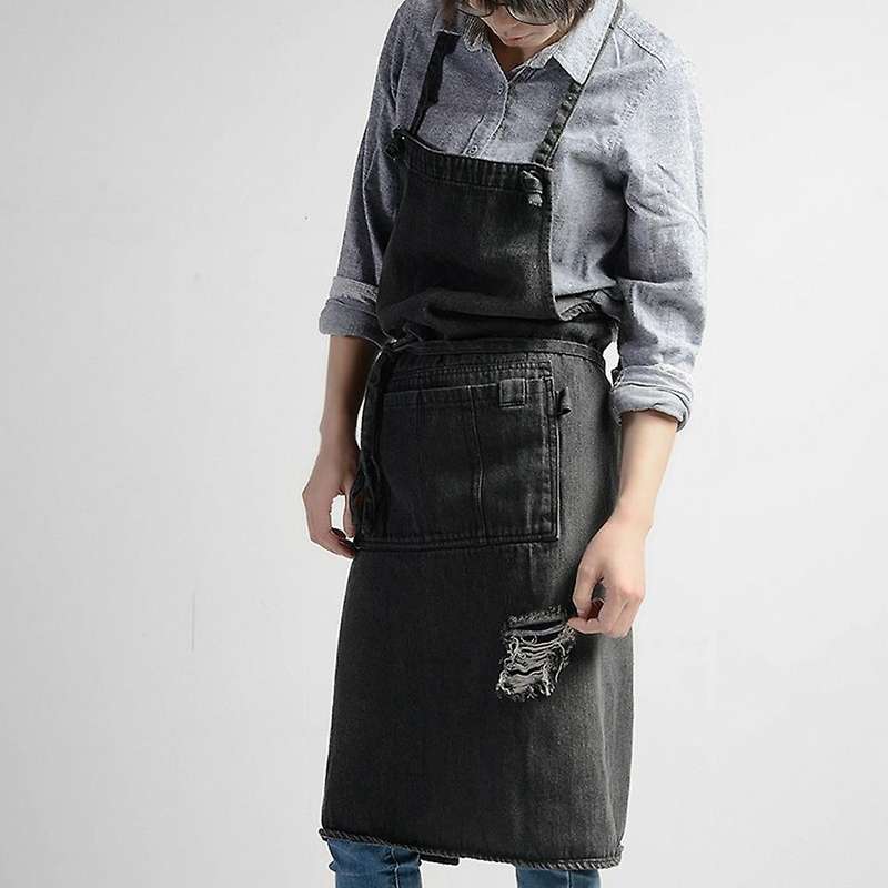 1 Denim Apron with Pockets for Baking, Painting,gardening,dark Gray