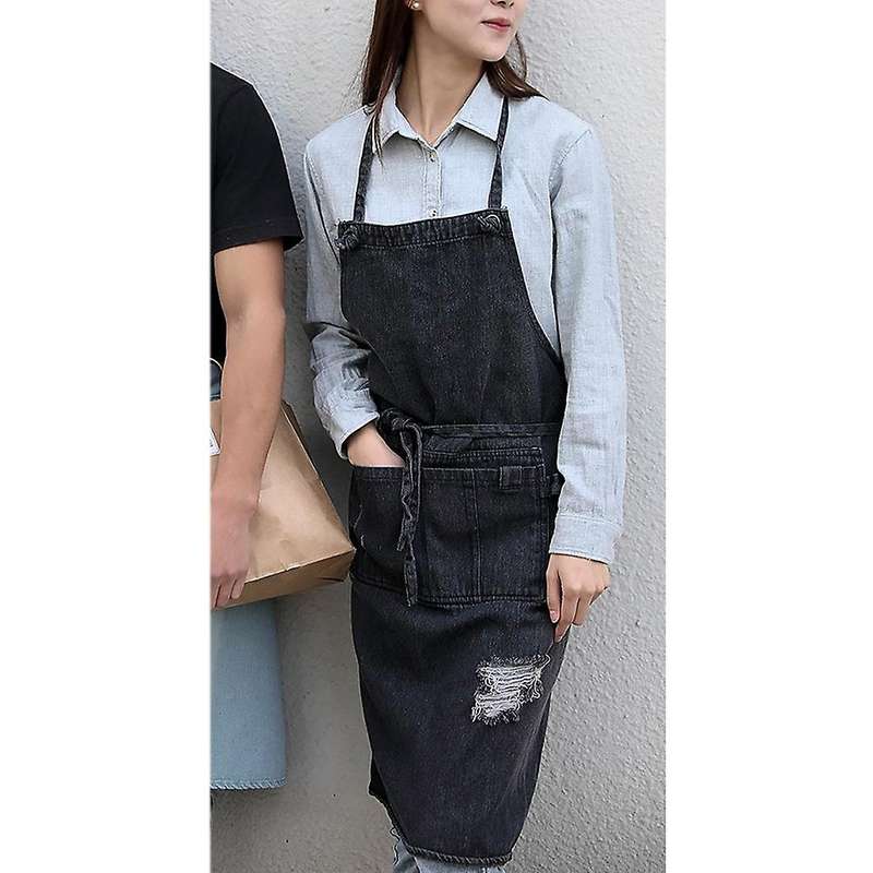 1 Denim Apron with Pockets for Baking, Painting,gardening,dark Gray