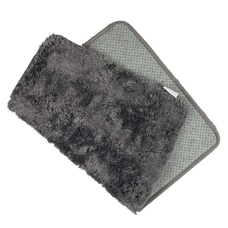 Long Hair Thick Carpet Ins Fresh Bedroom Bedside Blanket,dark Gray