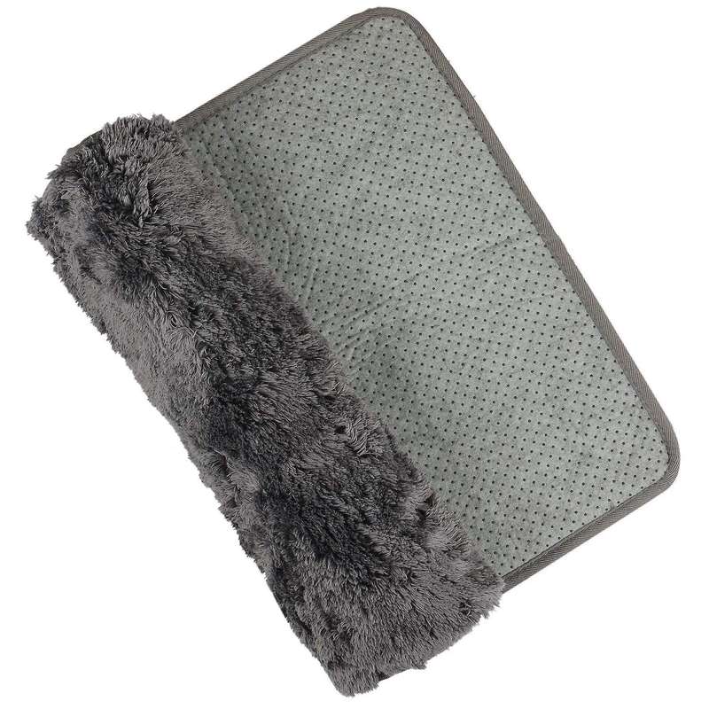 Long Hair Thick Carpet Ins Fresh Bedroom Bedside Blanket,dark Gray