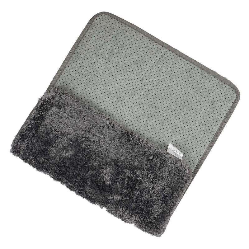 Long Hair Thick Carpet Ins Fresh Bedroom Bedside Blanket,dark Gray