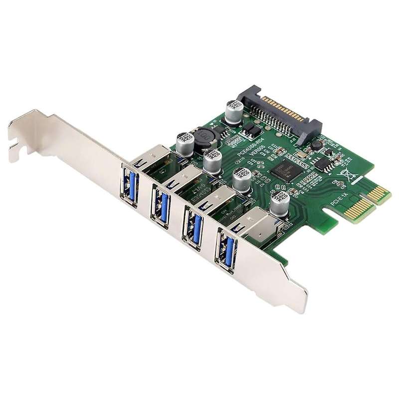 Low Profile 4 Ports Pci-e to Usb 3.0 Hub Pci Express Expansion Card