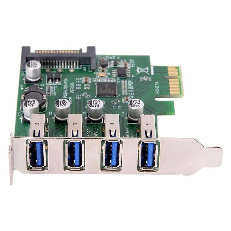 Low Profile 4 Ports Pci-e to Usb 3.0 Hub Pci Express Expansion Card