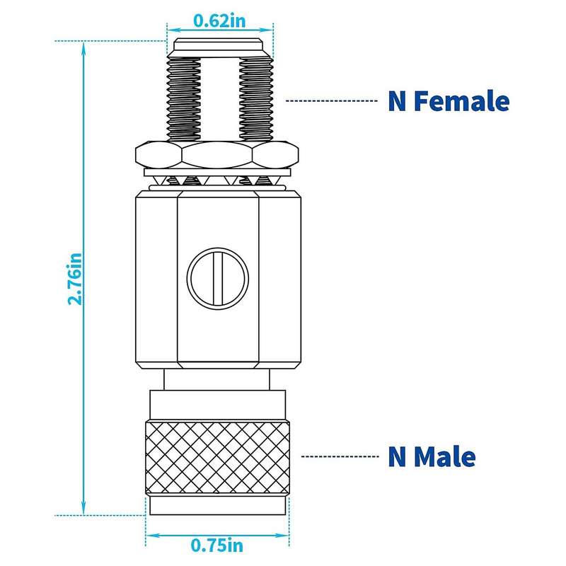 Surge Protector Coaxial Arrester N Male to N Female 50 Ohm Dc 0-6ghz