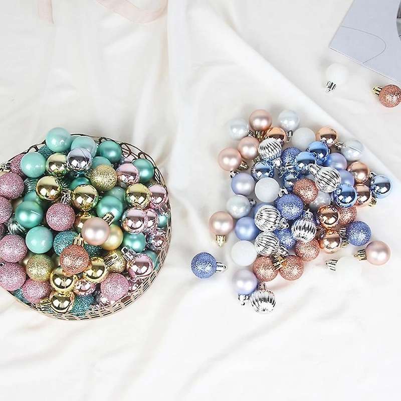 Christmas Tree Pendant Hanging Ball Home Party Decor -rose Red+green