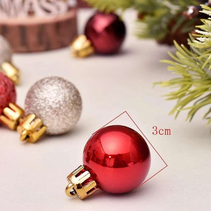 Christmas Tree Pendant Hanging Ball Home Party Decor -rose Red+green