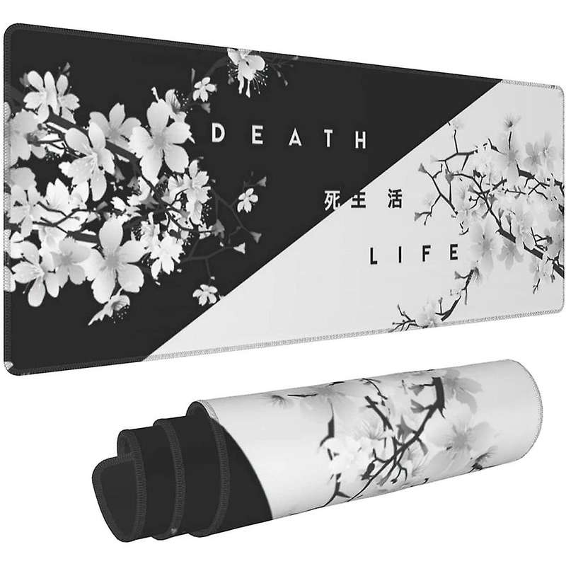 Black and White Cherry Blossom Gaming Mouse Pad,large Mouse Mat
