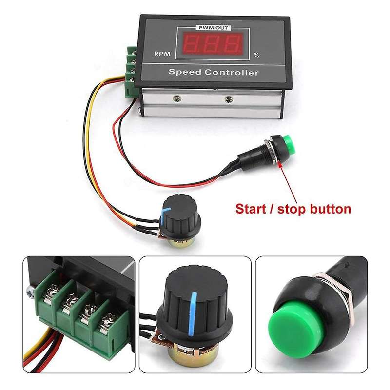 Dc Motor Speed Controller Dc 6-60v 12v-48v Pwm Adjustable Governor